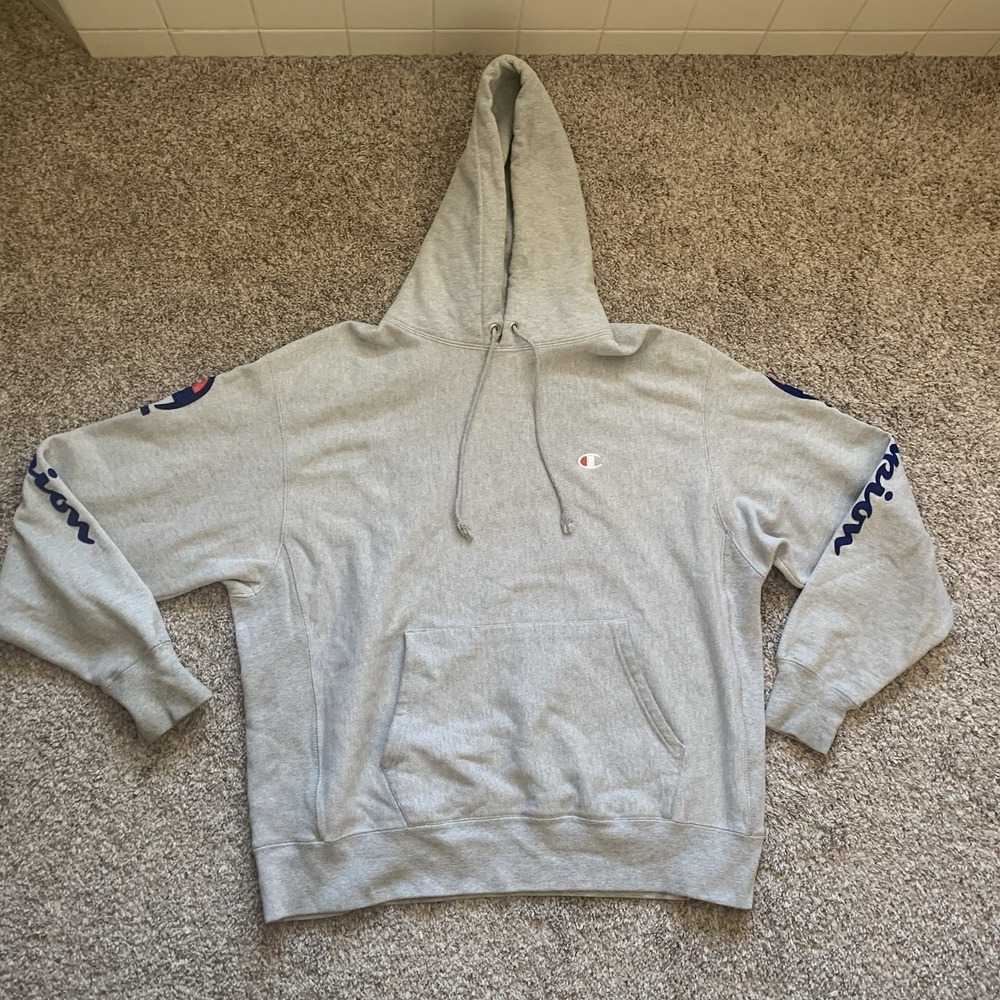 Champion Hoodie Men's XL Gray Sweatshirt‎ Pullover